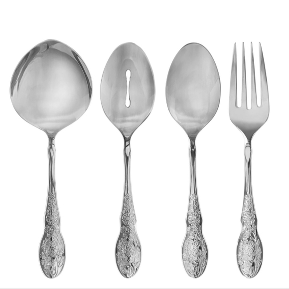 ❤️ New Pioneer Woman Mazie 4-Piece Serve Utensils Set - Picture 1 of 6